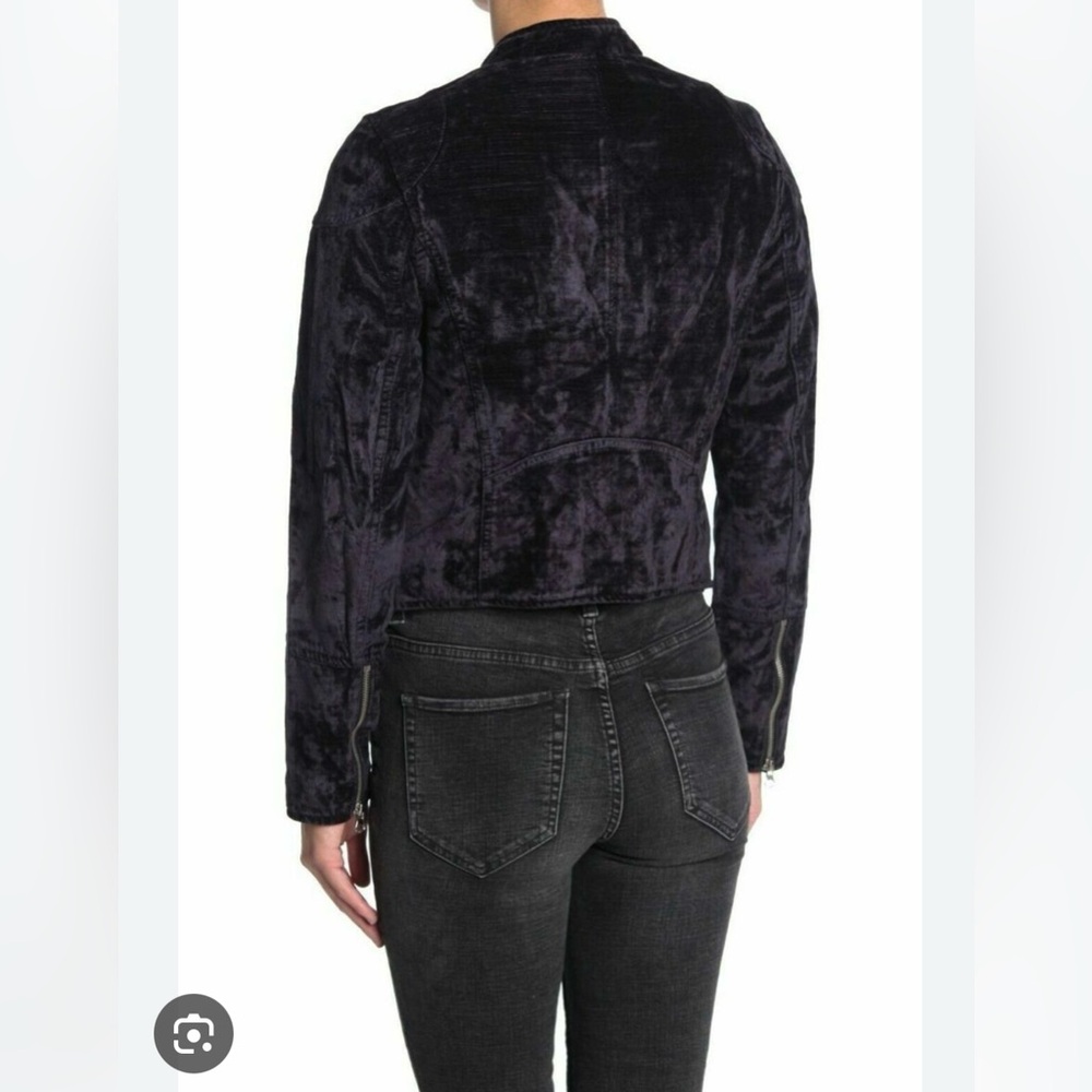 Free People Dusk til Dawn Moto Jacket size L in Black - Picture 2 of 5